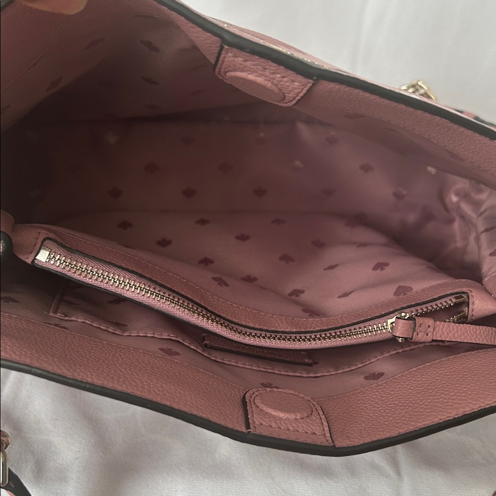 Kate Spade NY Briar Lane Gala Pink/Cream Floral Leather Shoulder Bag Purse 🌸🌸 - Picture 8 of 10